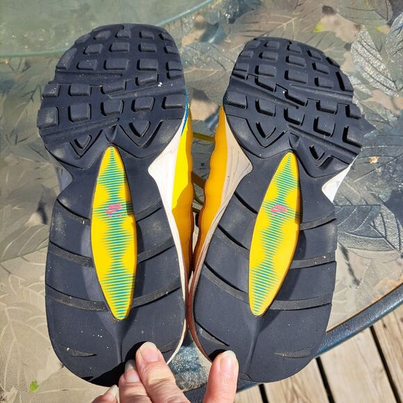 NIKE AIR MAX 95 GS SNEAKERS WOMENS SIZE 5.5 Y FLASH CRIMSON LAGOON 90'S MASHUP - Picture 7 of 9